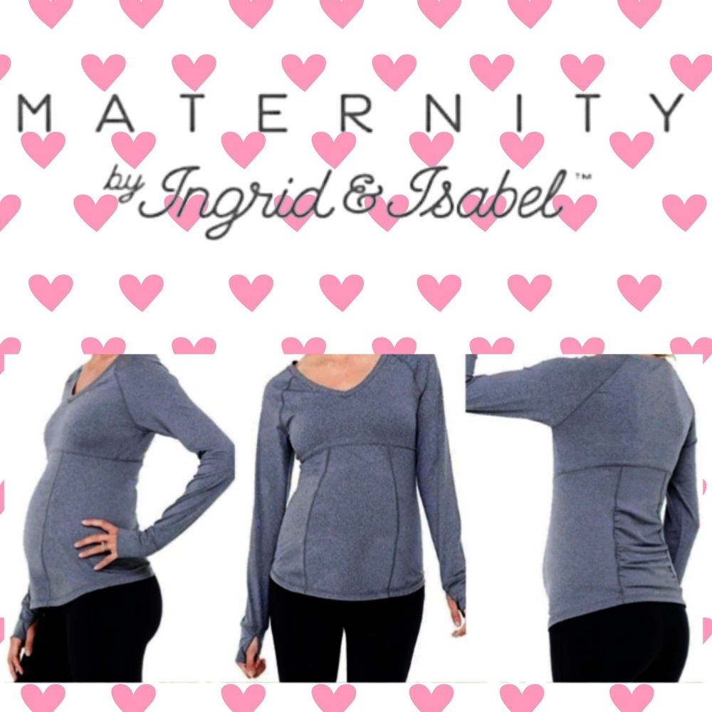 Ingrid & Isabel BeMaternity Ruched Active Top